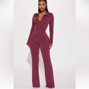 Fashion Nova Deep Purple Jumpsuit